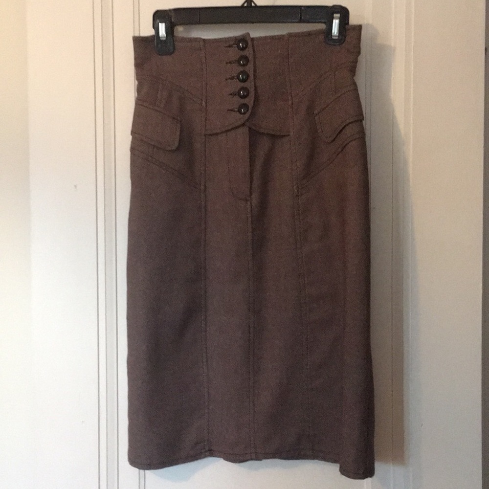 Nanette Lepore size 2 tweedy corseted pencil skirt